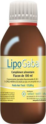 Flacon de LipoGaba, laboratoire Perfect Health Solutions